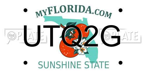 UTQ2G Florida License Plate