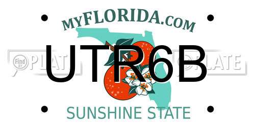 UTR6B Florida License Plate