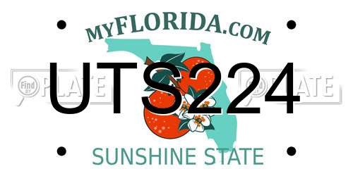 UTS224 Florida License Plate