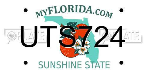 UTS724 Florida License Plate