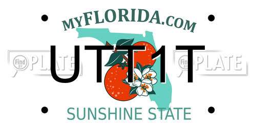 UTT1T Florida License Plate
