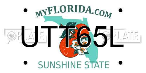 UTT65L Florida License Plate