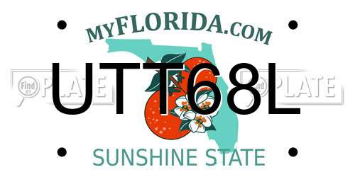 UTT68L Florida License Plate