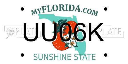 UU06K Florida License Plate
