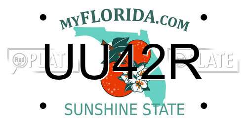 UU42R Florida License Plate