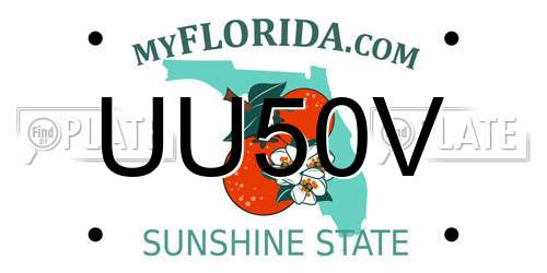 UU50V Florida License Plate