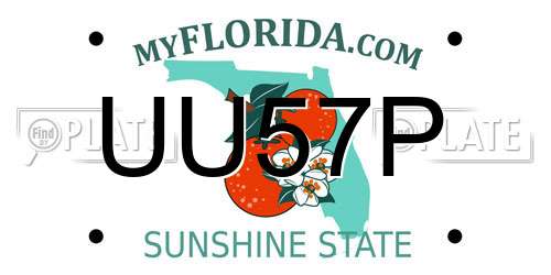 UU57P Florida License Plate