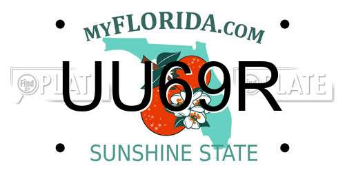 UU69R Florida License Plate