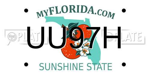 UU97H Florida License Plate