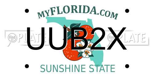 UUB2X Florida License Plate