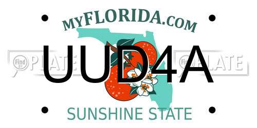 UUD4A Florida License Plate