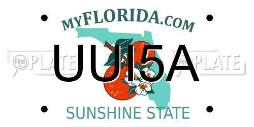 UUI5A Florida License Plate