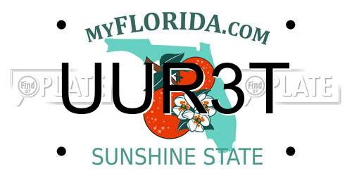 UUR3T Florida License Plate