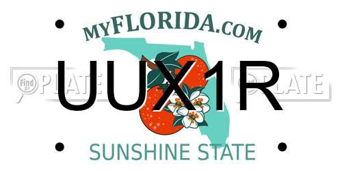 UUX1R Florida License Plate