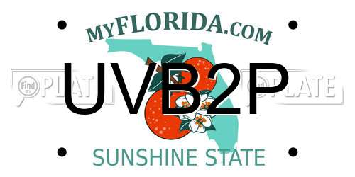 UVB2P Florida License Plate
