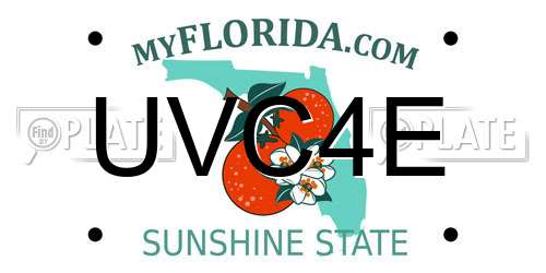 UVC4E Florida License Plate