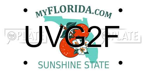 UVG2F Florida License Plate