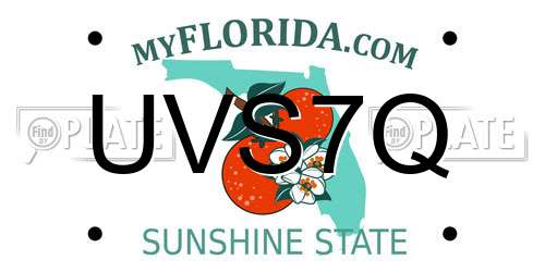 UVS7Q Florida License Plate