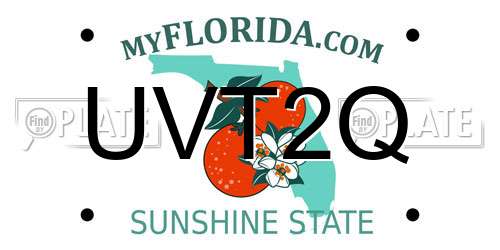UVT2Q Florida License Plate