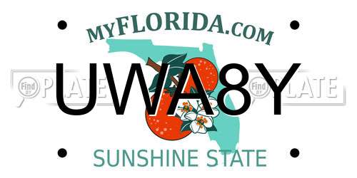 UWA8Y Florida License Plate