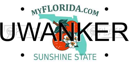 UWANKER Florida License Plate