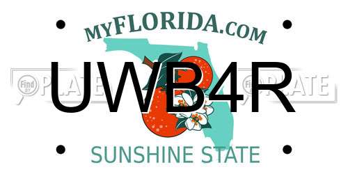 UWB4R Florida License Plate