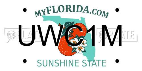 UWC1M Florida License Plate