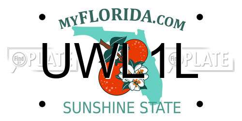 UWL1L Florida License Plate