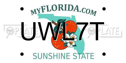 UWL7T Florida License Plate