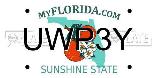 UWP3Y Florida License Plate