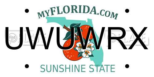 UWUWRX Florida License Plate