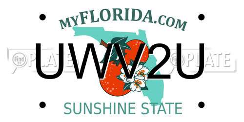 UWV2U Florida License Plate