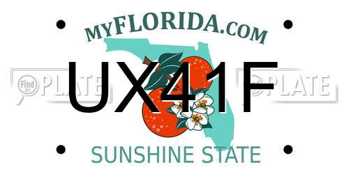 UX41F Florida License Plate
