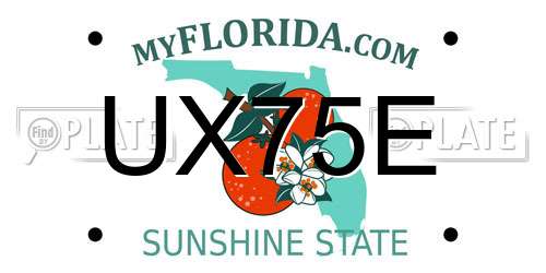 UX75E Florida License Plate