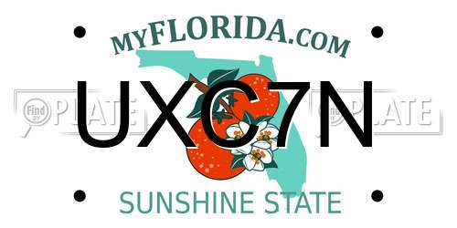 UXC7N Florida License Plate