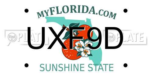 UXF9D Florida License Plate