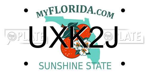 UXK2J Florida License Plate
