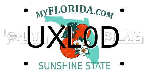 UXL0D Florida License Plate