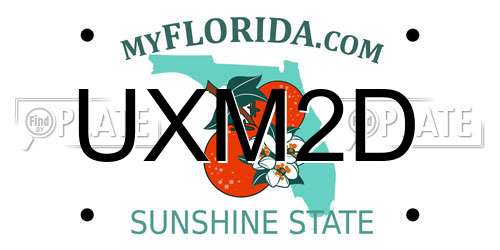 UXM2D Florida License Plate