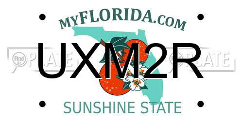 UXM2R Florida License Plate