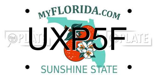 UXP5F Florida License Plate