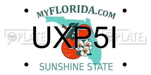 UXP5I Florida License Plate
