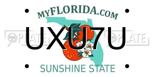 UXU7U Florida License Plate