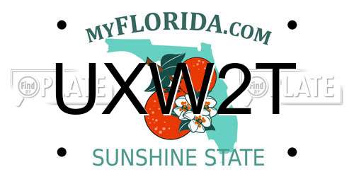 UXW2T Florida License Plate