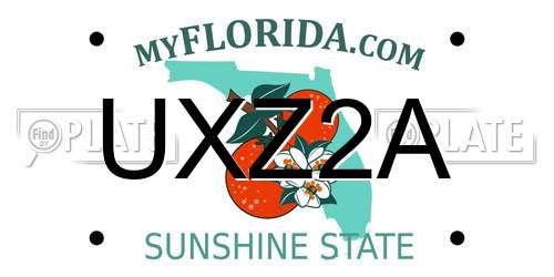 UXZ2A Florida License Plate