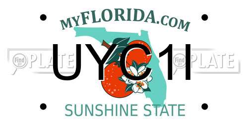 UYC1I Florida License Plate