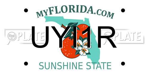 UYI1R Florida License Plate