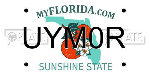 UYM0R Florida License Plate