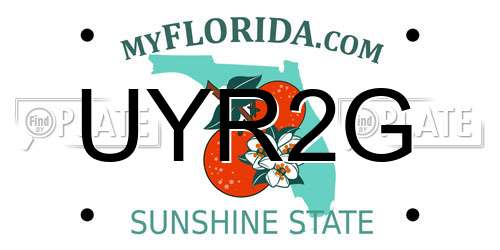 UYR2G Florida License Plate