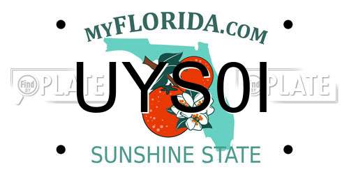 UYS0I Florida License Plate